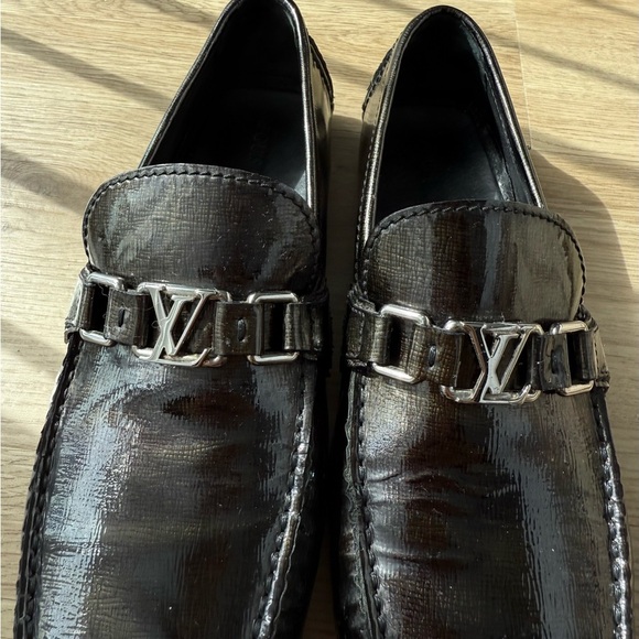 Authentic Mens Louis Vuitton Monte Carlo shoes Loafers Size 10 Moccasin - Picture 2 of 6